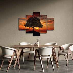 Fa képe naplementével (150x105 cm)