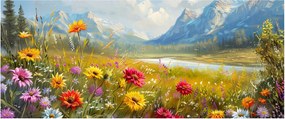 Kép - Festett táj (120x50 cm)