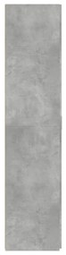 betonszürke szerelt fa magasszekrény 70 x 42,5 x 185 cm