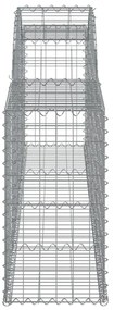 9 db íves horganyzott vas gabion kosár 300x30x60/80 cm