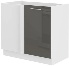 Alsó konyhaszekrény Lavera 105 ND 1F BB (fehér + fényes szürke). 1032414