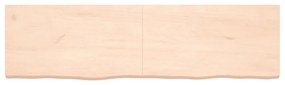 kezeletlen tömör tölgyfa fali polc 180x50x(2-6) cm