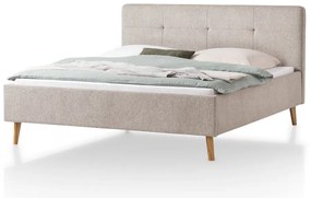 Szürkésbarna kárpitozott franciaágy 180x200 cm Smart – Meise Möbel