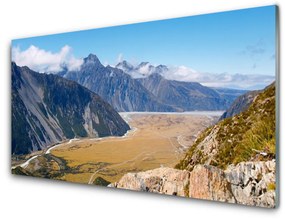 Akrilkép Mountain Valley Landscape 140x70 cm 2 fogas