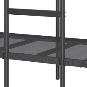 fekete acél emeletes ágy matrac nélkül 80 x 200 cm