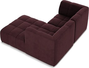 Borvörös bársony sarokkanapé (jobb oldali-heverő résszel) Aloha – Makamii