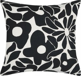 Dekoratív Pamut Párnahuzat Nappaliba 40x40 Fehér-fekete