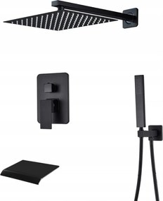 Falsík Alatti Szett Fekete Matt Kifolyócső Vízesés Box 30CM