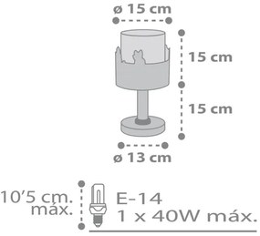 Dalber 61271 - Gyermeklámpa LOVING DEER 1xE14/40W/230V