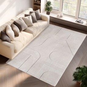 Krémszínű mosható szőnyeg 200x290 cm Pompei 1614 – Ayyildiz Carpets