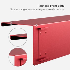 Fali polc JOANNE 700 mm, Modern: piros