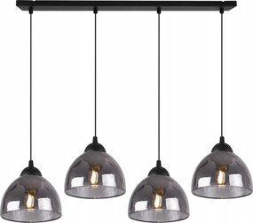 Mennyezeti Lámpa Lógó Csillár Fekete Grafit Üveg Díszléc Az Asztal Felett