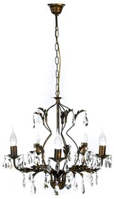 ONLI - Csillár láncon TERESA 5xE14/6W/230V bronz