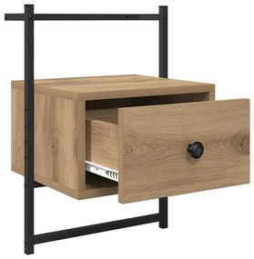vidaXL Éjjeliszekrény 2 pcs Artisan tölgy 35 x 30 x 51 cm Faanyag