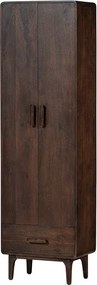 Sötét natúr színű mangófa szekrény 60x200x35 cm Liya – WOOOD