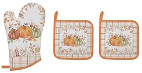 Edényalátét 2db 20x20cm+edényfogó kesztyű 20x30cm,100% pamut, Harvest