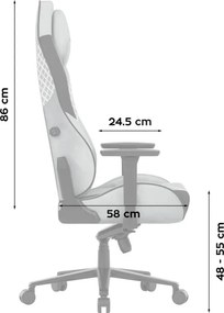Ultra Gravity, Game szék, ergonomikus, velúr, szürke