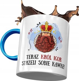 Kék Bögre Igor Férj Kolléga Ajándék Nyomtatott Fotóval