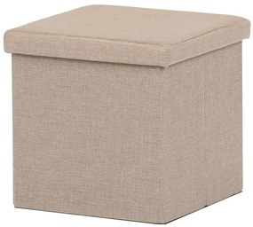 Tárolós Puff, Bézs Szövet. TAB-461 CRM2
