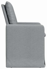 Étkező Székek 2 pcs Világosszürke 57 x 67 x 98 cm szövet