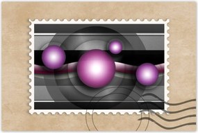 Poszterek 90x60 Lila gömbök Absztrakt