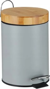 Relaxdays szennyestartó kosár 3l szürke-ezüst árnyalatok