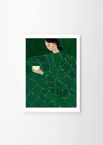 Poszter 30x40 cm Coffee Alone At Place De Clichy – Sofia Lind – The Poster Club