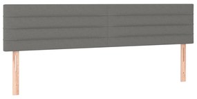 sötétszürke szövet LED-es fejtámla 200x5x78/88 cm