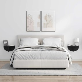 vidaXL Falpolc Falra szerelhető 2 pcs Fekete 38 x 19 x 19 cm Faanyag