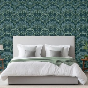 Arthouse Signature 2 Floral Trail kék-zöld leveles vlies tapéta – 259408