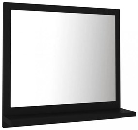 fekete szerelt fa fürdőszobai tükör 40 x 10,5 x 37 cm