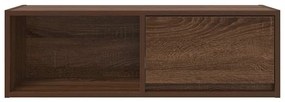 2 db barna tölgy színű szerelt fa TV-szekrény 80x31x25,5 cm
