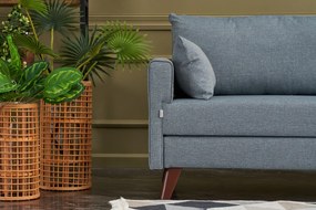 3 személyes kanapé Bella Soft Üçlü Koltuk - Kék