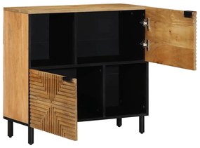 komód barna 80x33x75 cm tömör fa mangó