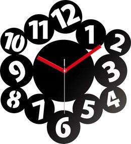 Modern stílusú falióra Akril Magic Number Kerek Kvarc