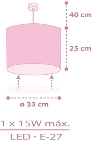 Dalber 42492 - Gyerek csillár FAIRY DREAMS 1xE27/15W/230V