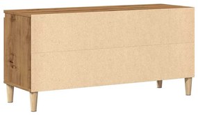 kézműves tölgy színű szerelt fa TV-szekrény 102x35x50 cm