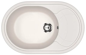 Ulgran U-610-331 Csepegtetőtálcás Gránit Mosogató - Ovális, Homok