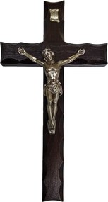 Függő kereszt fa mart h28cm wenge