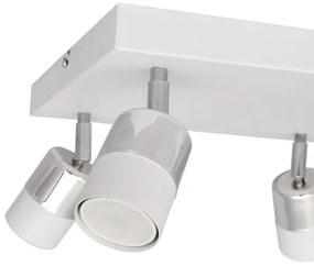 LED Spotlámpa TUBSSON 4xGU10/4,8W/230V fehér/fényes króm