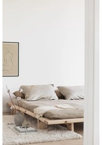 Borovi fenyő franciaágy ágyráccsal 160x200 cm Japan – Karup Design