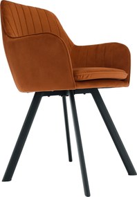 Design fotel, terrakotta Velvet szövet, AURIL