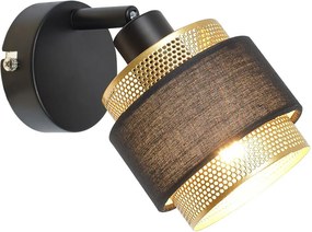 Italux modern fali lámpa renez fekete arany itxspl-95820-1