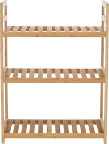 3 polcos polcállvány, természetes bambusz, FIORE TYP 1