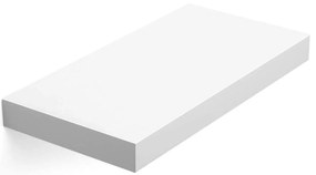 Fali polc, úszópolc 40 x 20 x 3,8 cm, fehér