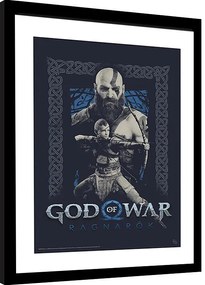 Keretezett poszter God of War: Ragnarok - Kratos and Atreus