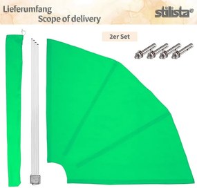 STILISTA Árnyékoló paraván erkélyre 2 részes 140 x 140 zöld