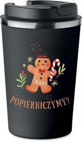 Prémium Termo Bögre fekete ajándék karácsonyra Mégsmunkás KT_472_cz