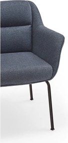 Kék kárpitozott karfás étkezőfotel Sadira – Teulat