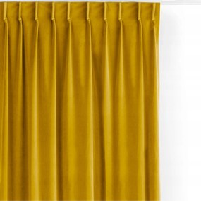 Filumi Függöny rövid velvet matt flexy étkező Mustár 265x175